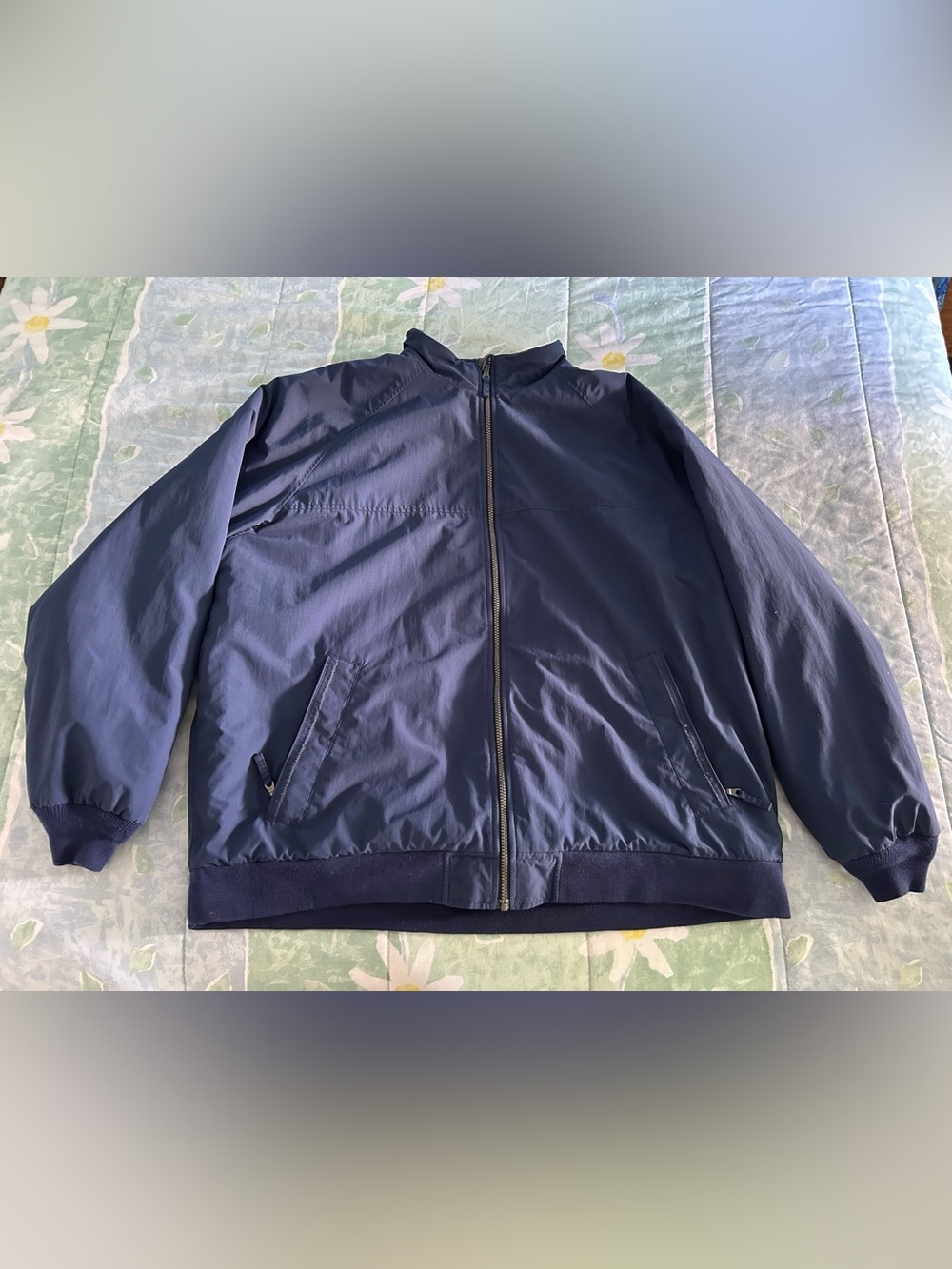 Lands’ End Navy Blue Squall Jacket 2XL 50-52 Tall